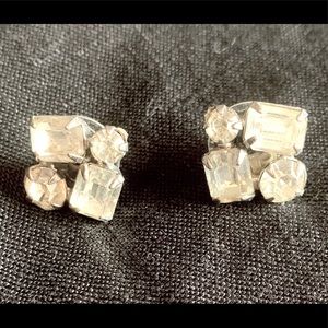 Vintage rhinestone earrings.